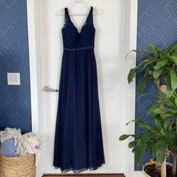 Navy Bridesmaids Dress - Picture 1 of 2